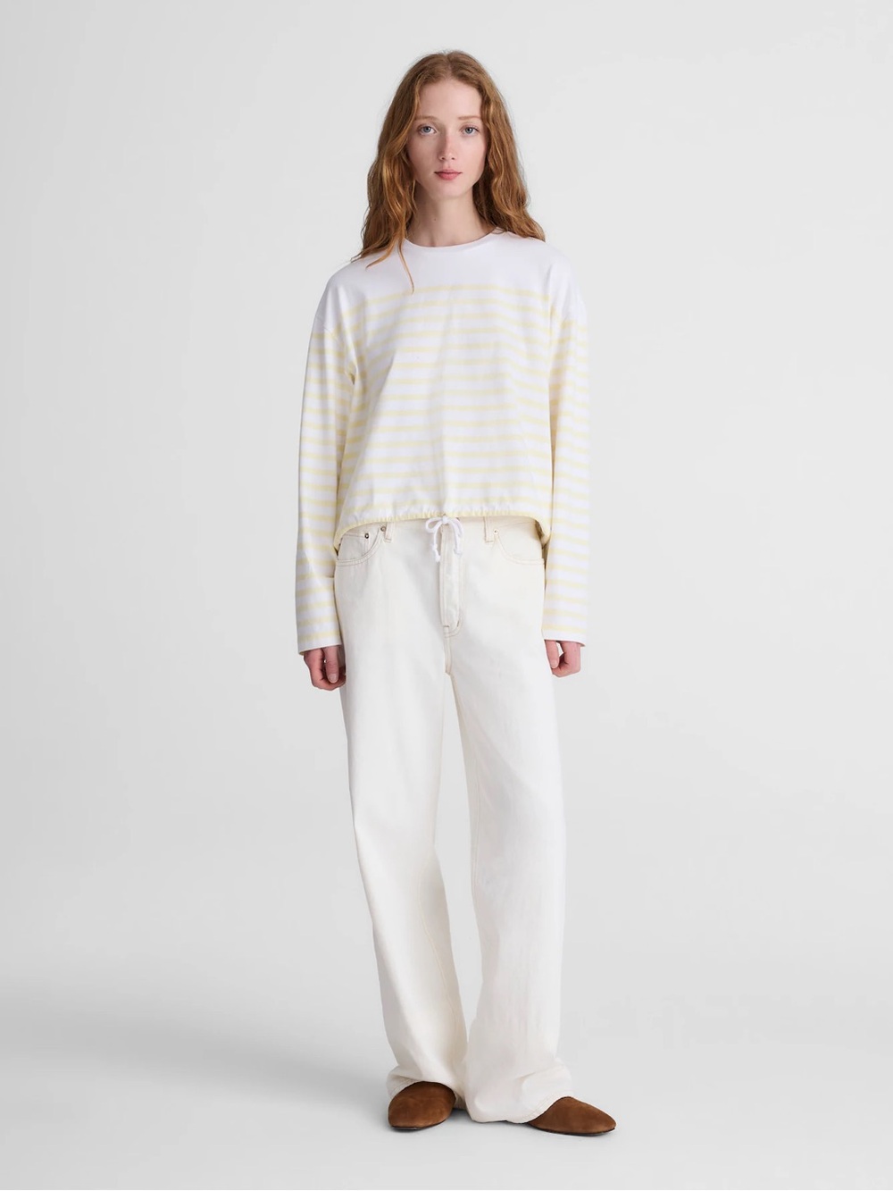 Madewell The Perfect Tie-Waist Tee in Allday Jersey S - Picture 3 of 9